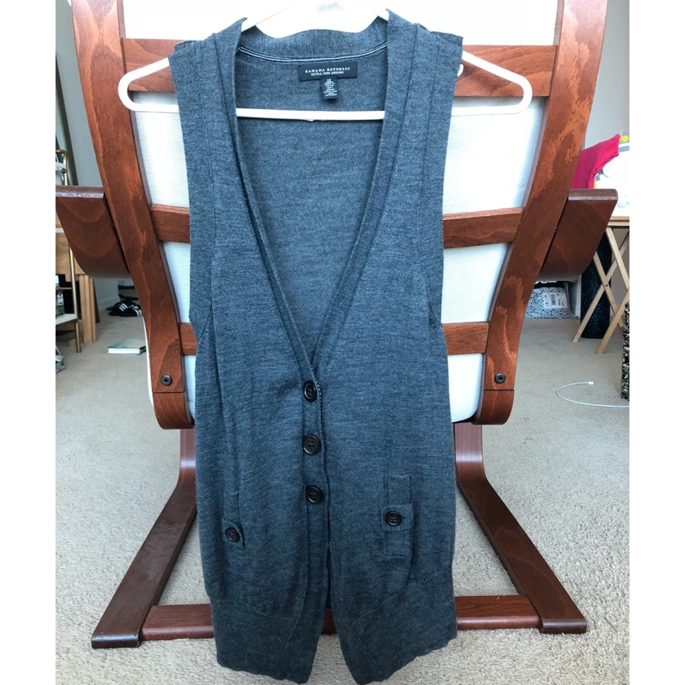 Banana republic extra fine merino wool vest